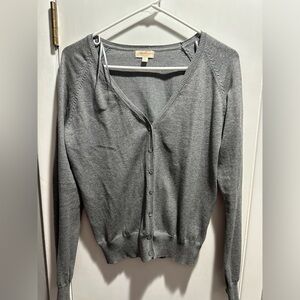 Grey button up sweater